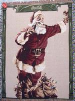 Coco Cola Santa Tapestry Throw